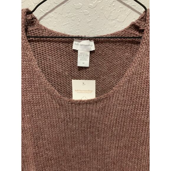 Soft Surroundings Women's Sweater Size M Brown Pullover Acrylic Wool Alpaca NWT - Picture 2 of 6